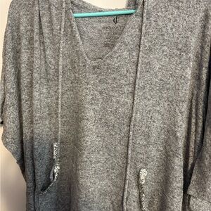 Juicy Couture Heather Gray Knit Hoodie